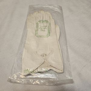 Vintage Christian Dior White Leather Gloves